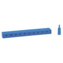 Low-Voltage Distribution Terminal (Plate) -- 10 Sockets and Plugs, 3/32′ 2.5mm (blue), All Scales, Faller Gmbh 180803