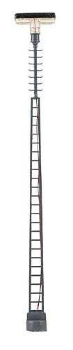 LED Flood Light -- Lattice Mast, Top Mount 14.5cm, Warm White pkg(3), HO, Faller Gmbh 180118