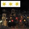 Illuminated Star -- Yellow pkg(3), HO, Busch Gmbh & Co Kg 5415