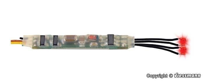 Mini LEDs with Flasher Circuit -- 1/16 x 1/32′ .16 x .08cm LEDs (red), All Scales, Viessmann Modellspielwaren 5272