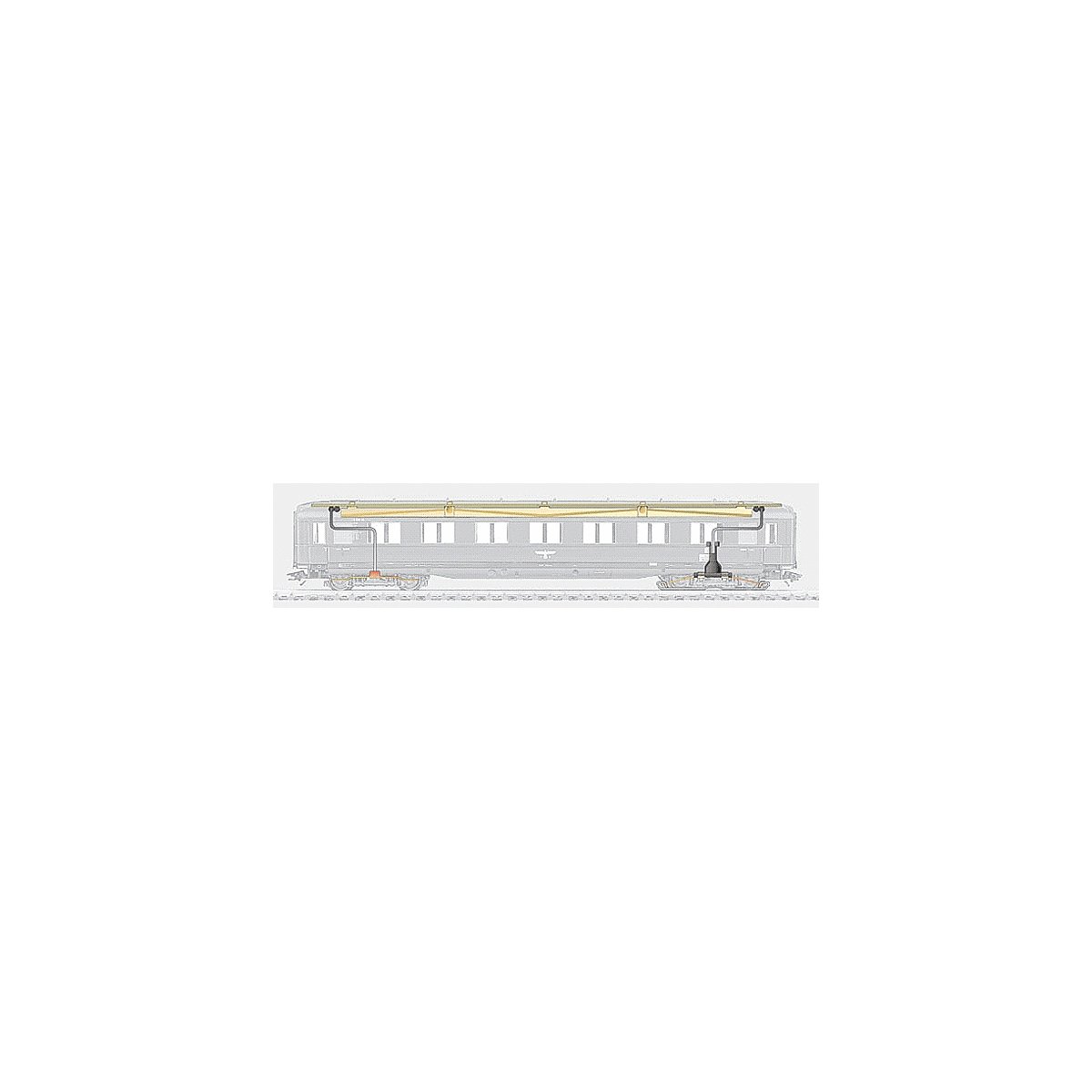LIGHTING KIT F/SKIRTED CARS -- For 43200/01, HO, Marklin, Inc 73150
