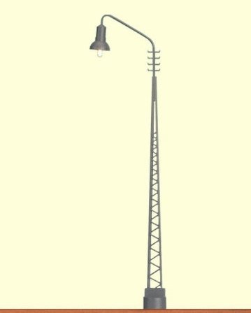 Pin Socket System LED Light -- Lattice-Mast 4-3/4′ 12cm Tall, HO, Brawa Modellspielwaren 84015
