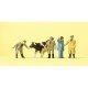 Working People -- Cattle At Market w/Figures pkg(5), HO, Preiser Kg 14039