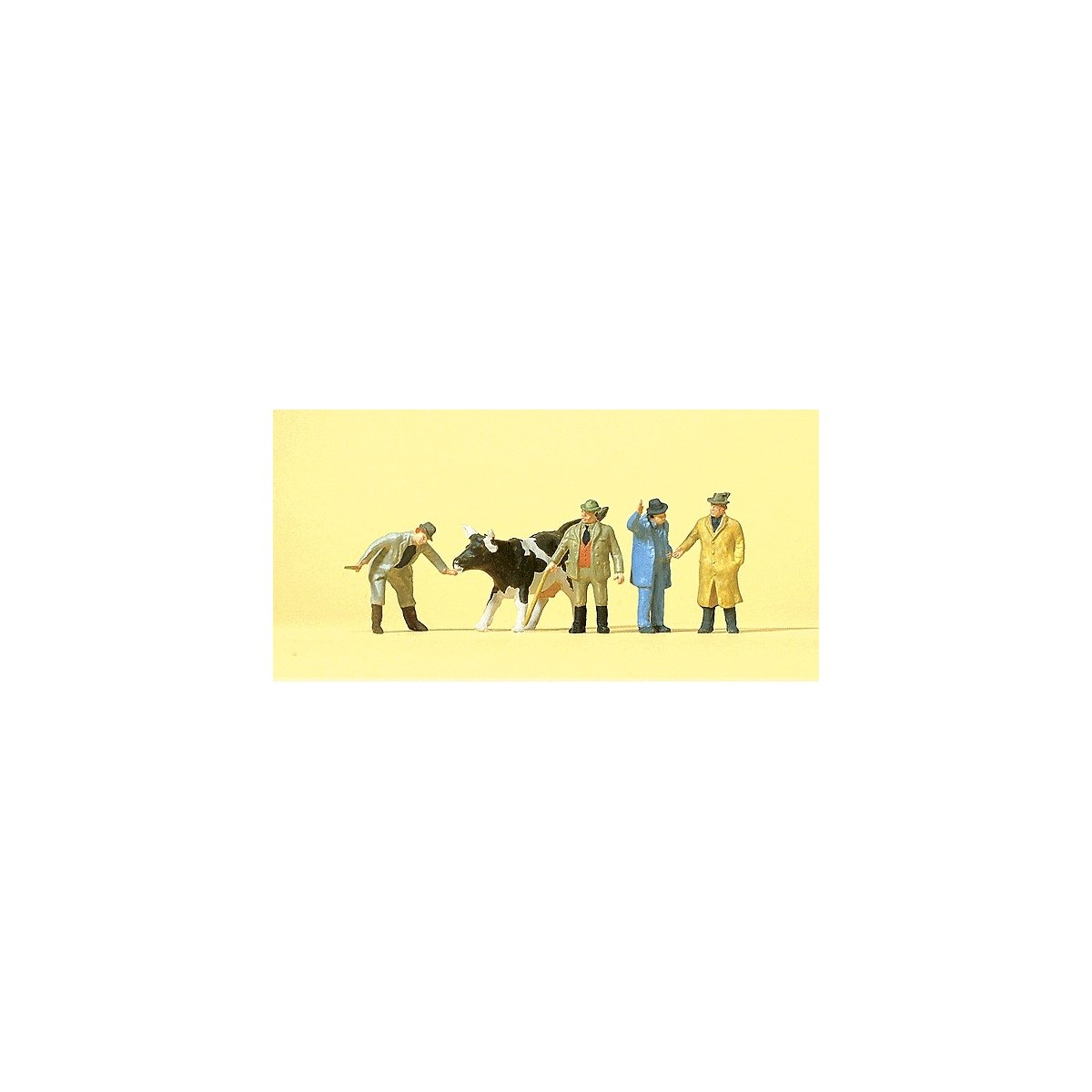 Working People -- Cattle At Market w/Figures pkg(5), HO, Preiser Kg 14039