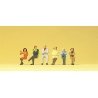 Pedestrians -- Seated Persons pkg(6), HO, Preiser Kg 14073