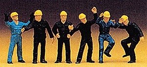 Railroad Personnel -- Railway Shunters, HO, Preiser Kg 14105