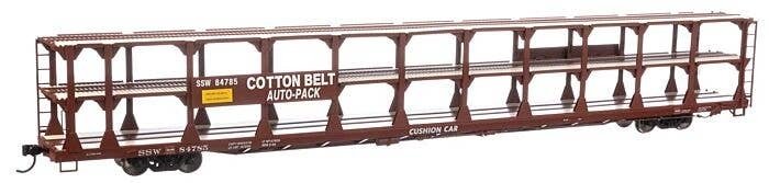 89′ Flatcar w/Tri-Level Open Auto Rack - Ready to Run -- Southern Pacific(TM) Rack St. Louis Sou, HO, WalthersMainline 8221