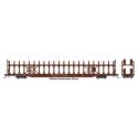 89′ Flatcar w/Bi-Level Open Auto Rack - Ready to Run -- Western Pacific 930230, HO, WalthersMainline 8046