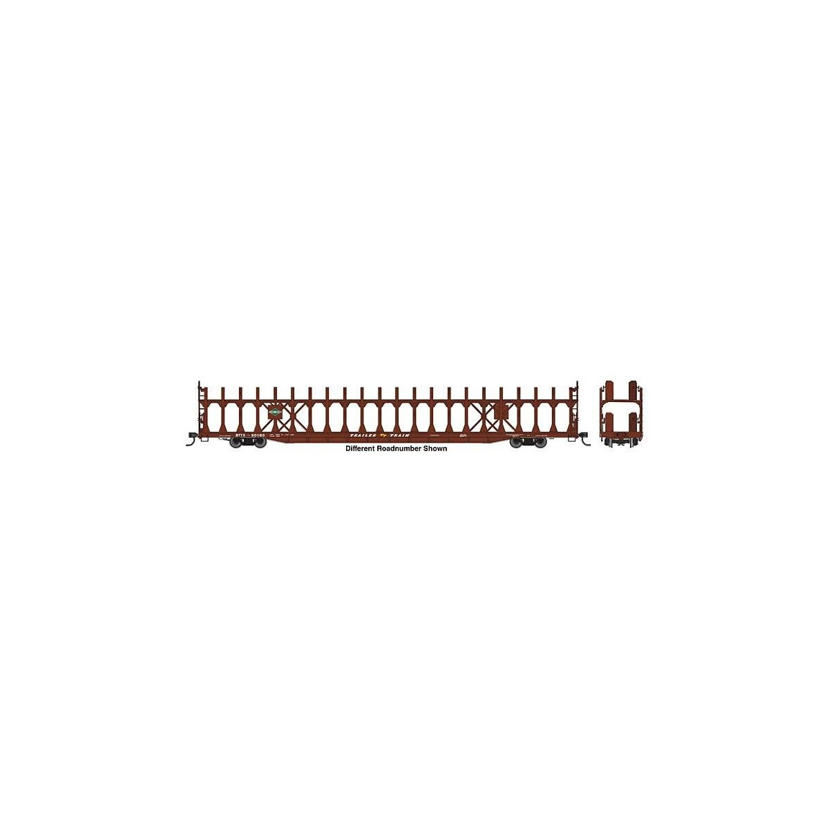 89′ Flatcar w/Bi-Level Open Auto Rack - Ready to Run -- Illinois Central 901192, HO, WalthersMainline 8039