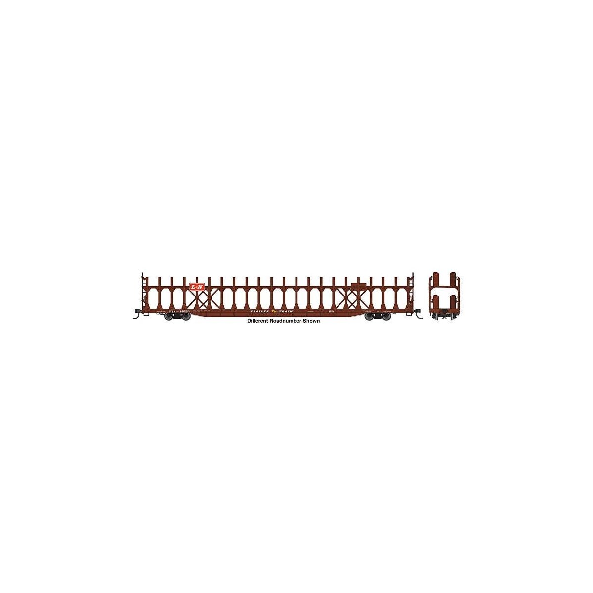 89′ Flatcar w/Bi-Level Open Auto Rack - Ready to Run -- Louisville & Nashville 961206, HO, WalthersMainline 8044