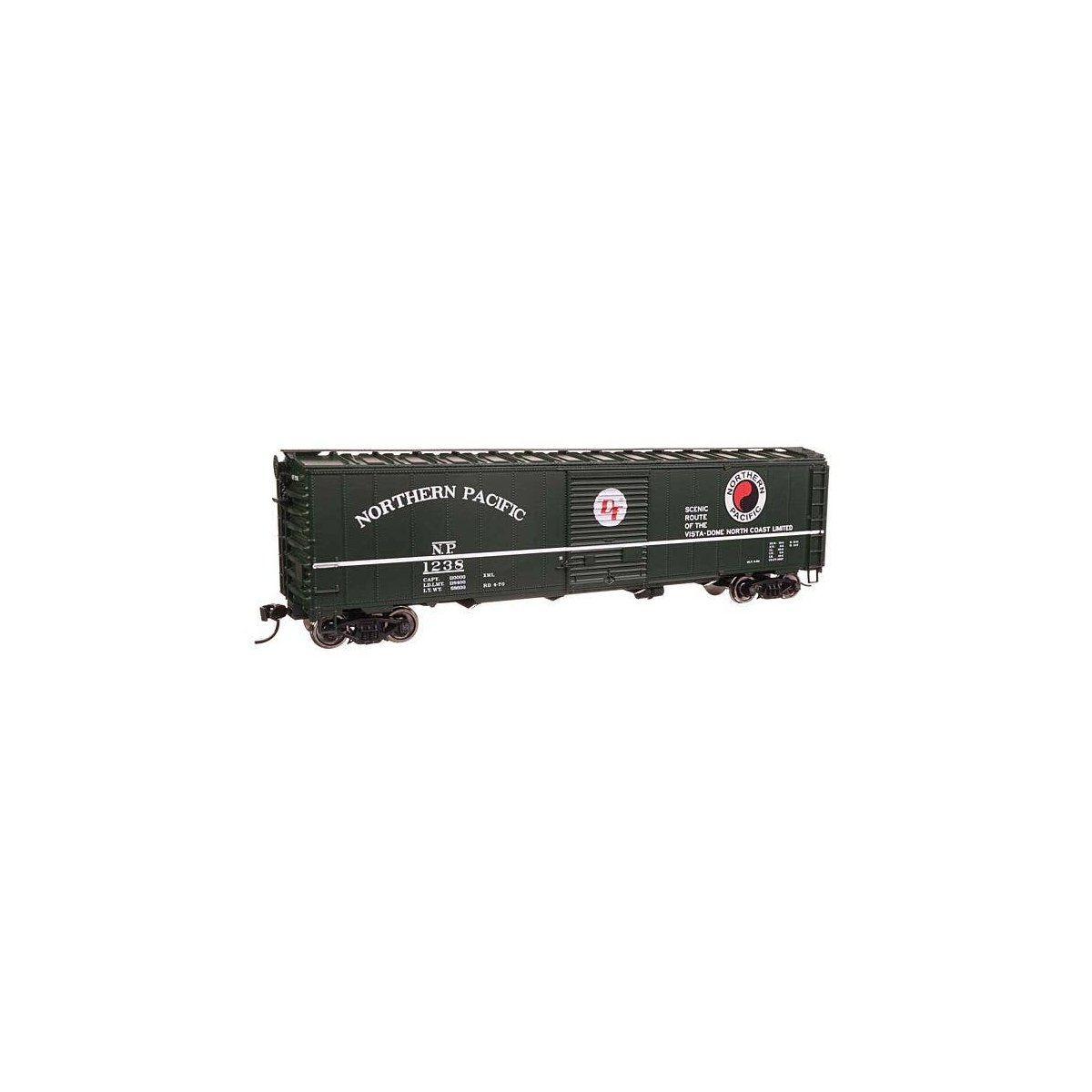 50′ AAR Single Door Boxcar - Ready to Run -- Northern Pacific 1238, HO, WalthersMainline 46524
