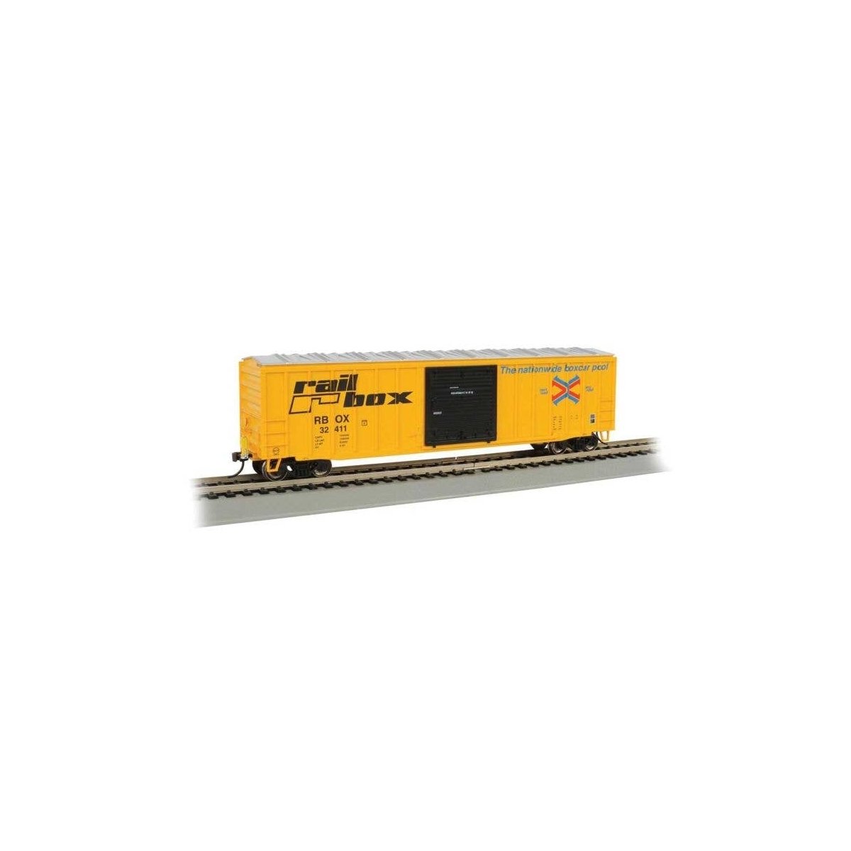 ACF 50`6` Outside-Braced Boxcar - Flashing Rear End Device - Ready to Run -- Railbox 32271 (, HO, Bachmann Industries 14901