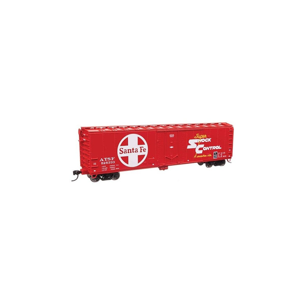 50′ PC&F Insulated Boxcar - Ready to Run -- Santa Fe 525333, HO, WalthersMainline 2847