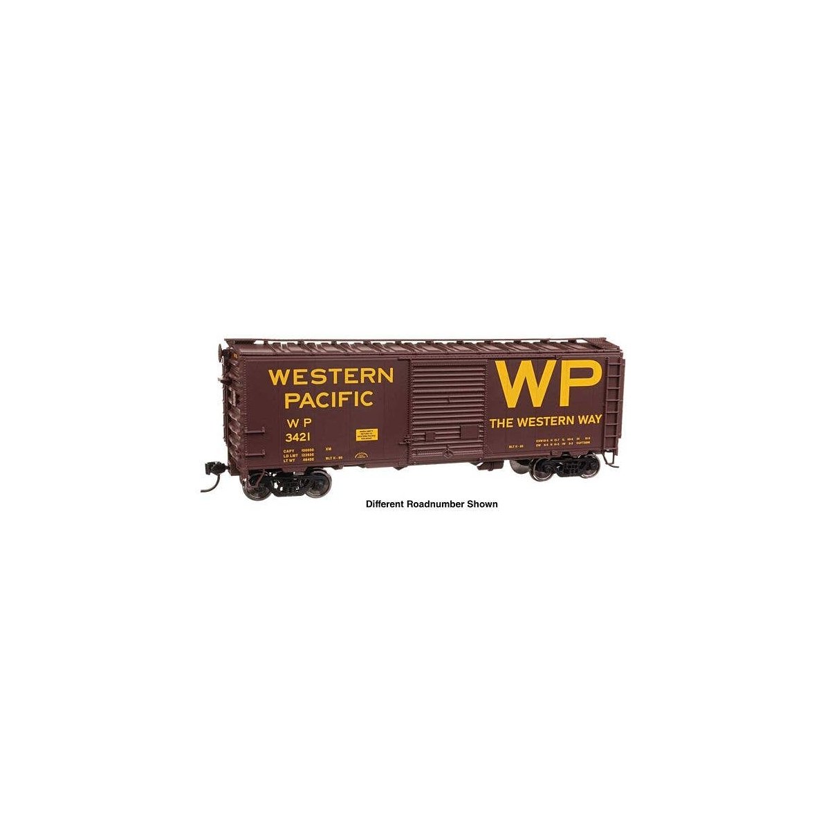 40` ACF Welded Boxcar w/8` Youngstown Door - Ready to Run -- Western Pacific(TM) 3423, HO, WalthersMainline 45226