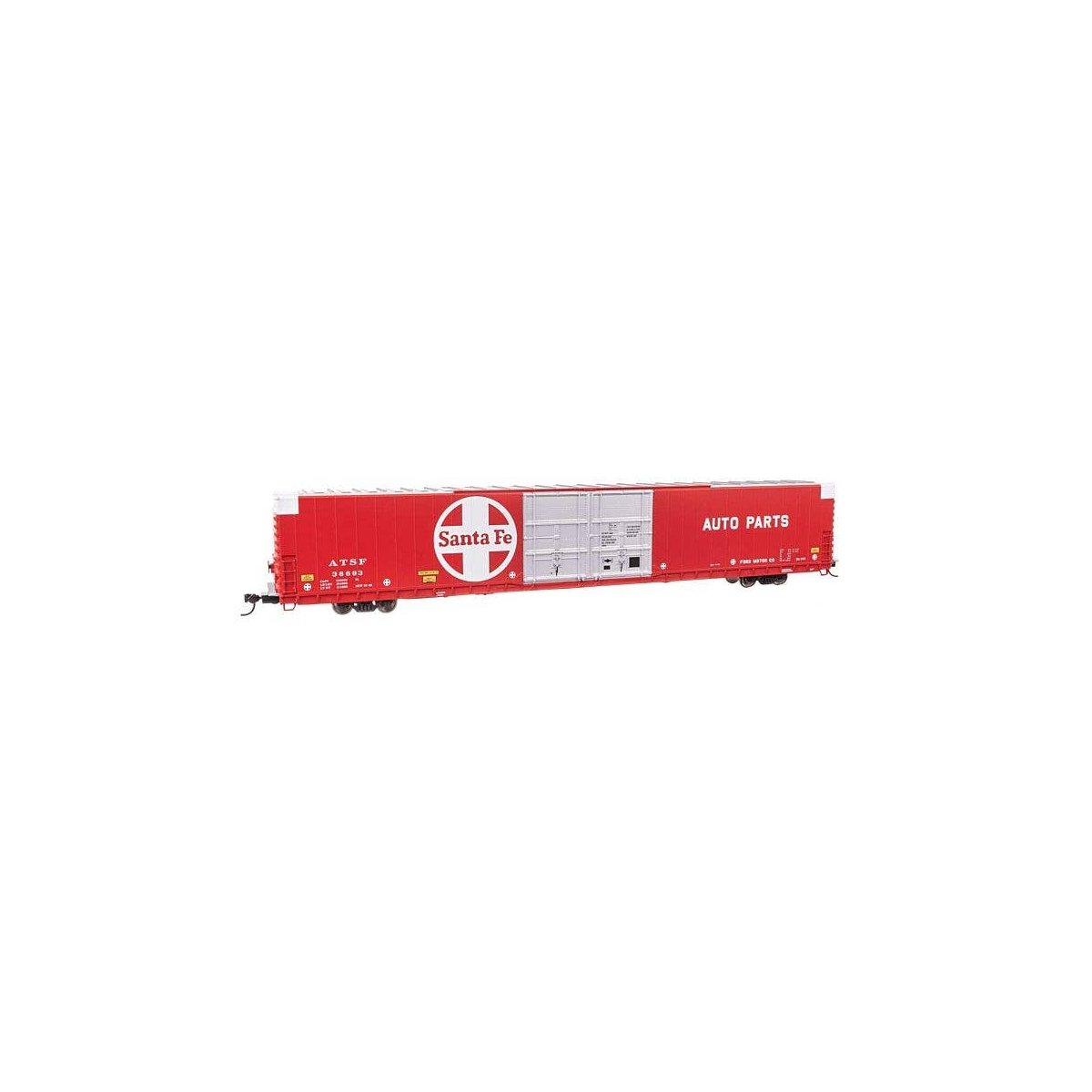 86′ Pullman-Standard Double-Door Hi-Cube Boxcar - Ready to Run -- Santa Fe 36693, HO, WalthersProto 102111