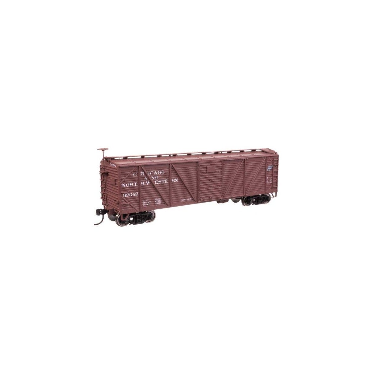 40′ ARA Single Sheathed Boxcar - Ready to Run -- Chicago & North Western(TM) 62042, HO, WalthersMainline 40706