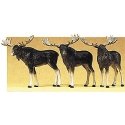 Animals -- Moose pkg(3), HO, Preiser Kg 20393