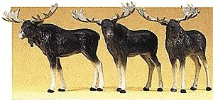 Animals -- Moose pkg(3), HO, Preiser Kg 20393