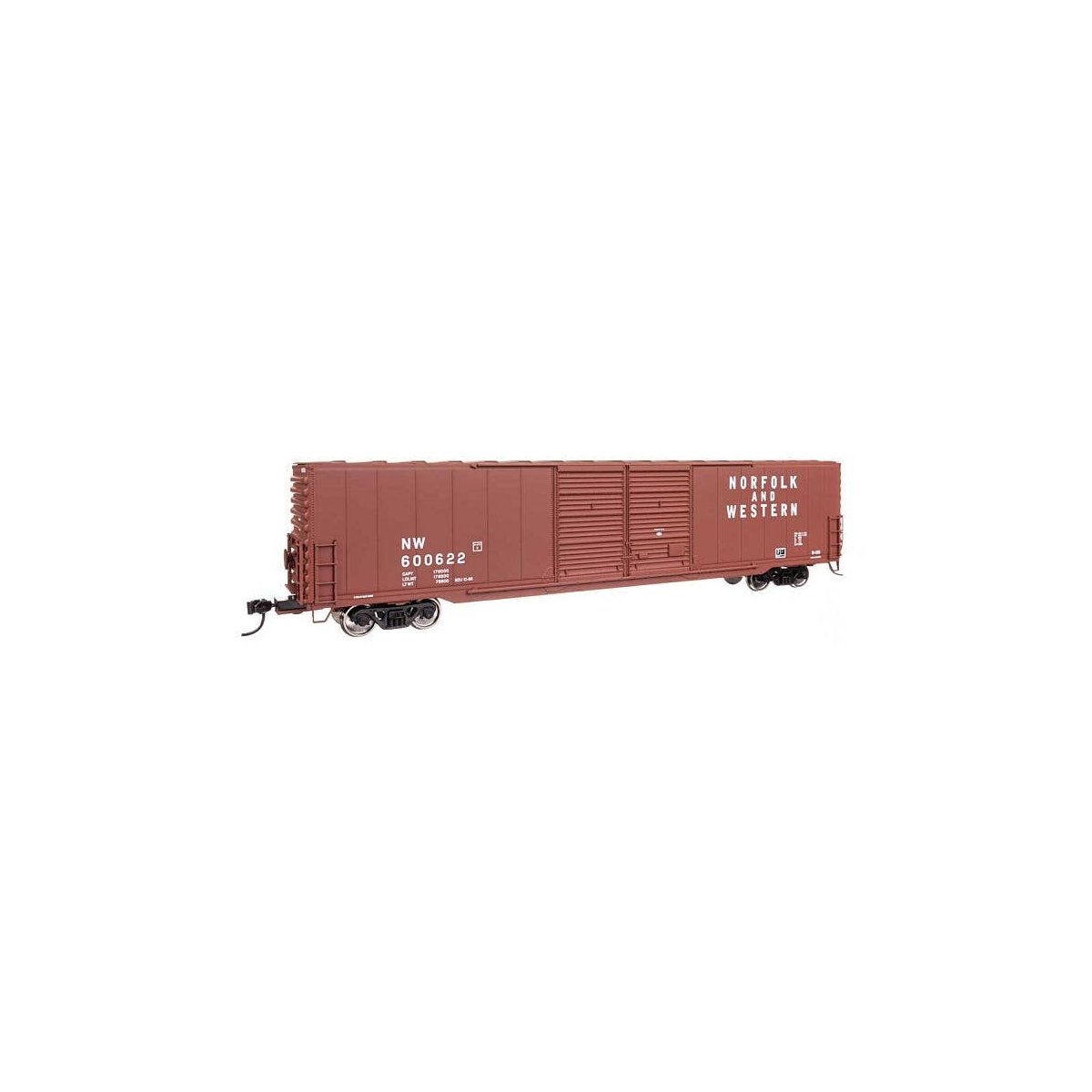 60′ Pullman-Standard Double Door Auto Parts Boxcar - Ready to Run -- Norfolk & Western 600622, HO, WalthersMainline 3409
