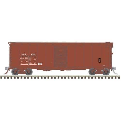 40′ Minibox Boxcar - Ready to Run - Master(R) -- Pacific Great Eastern 3009 (Boxcar , HO, Atlas Model Railroad Co. 20007905