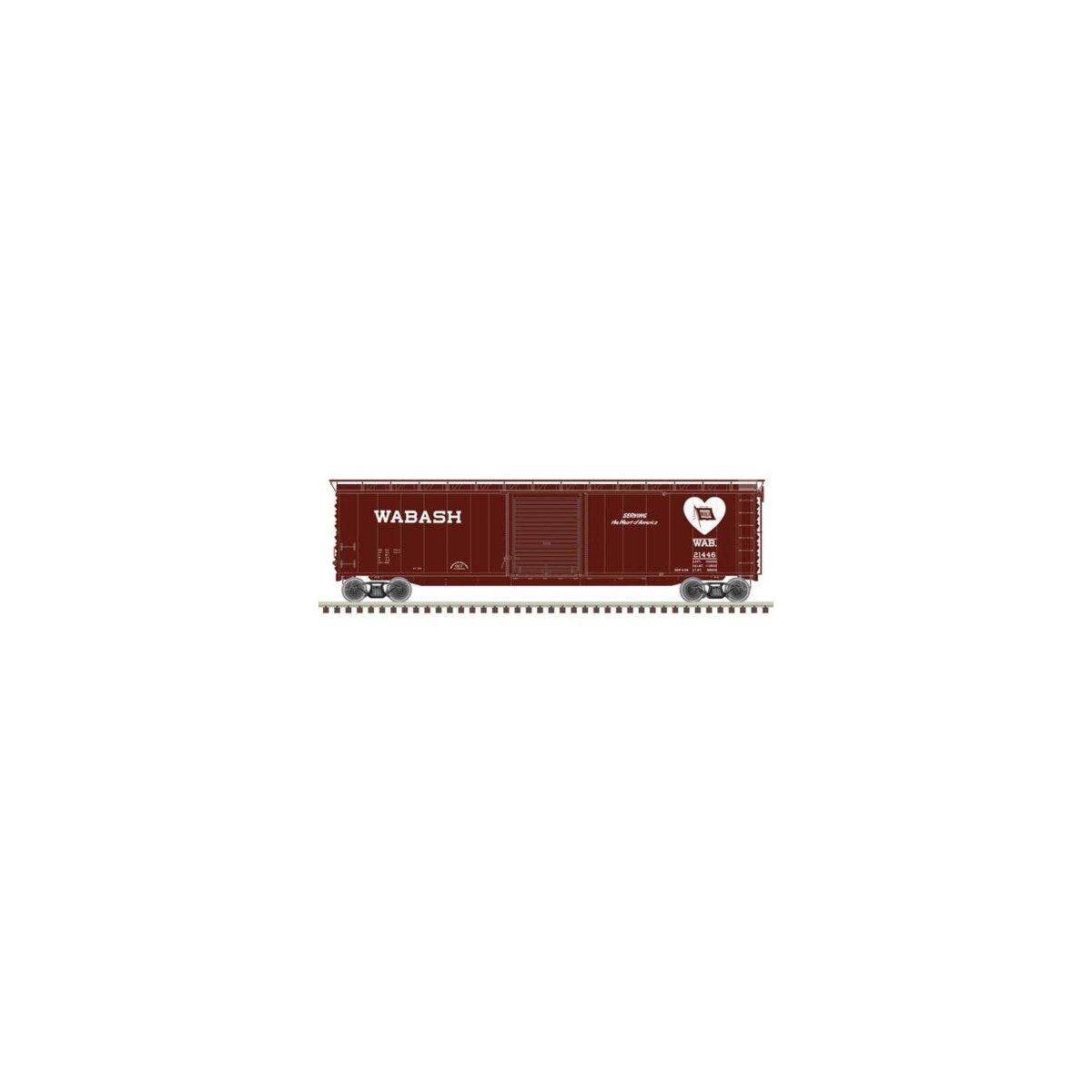 Postwar 50′ Single-Door Boxcar - Ready to Run - Master(R) -- Wabash 21548 (Boxcar Re, HO, Atlas Model Railroad Co. 20007521
