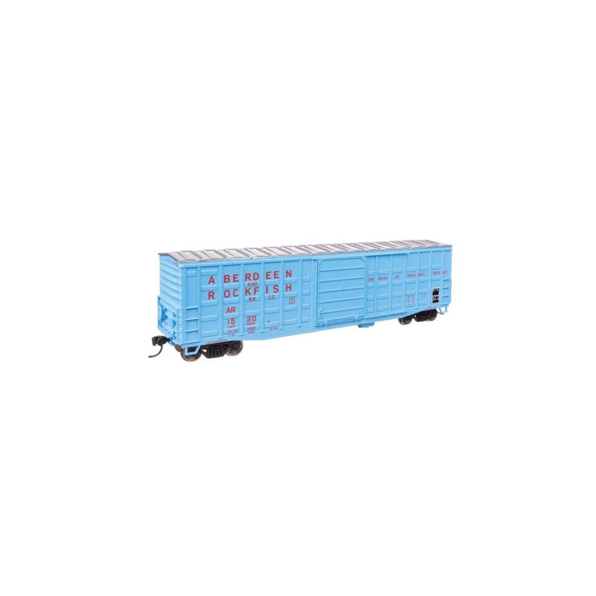 50′ Waffle Side Boxcar - Ready To Run -- Aberdeen & Rockfish 1520 (Superior Door), HO, WalthersMainline 46702