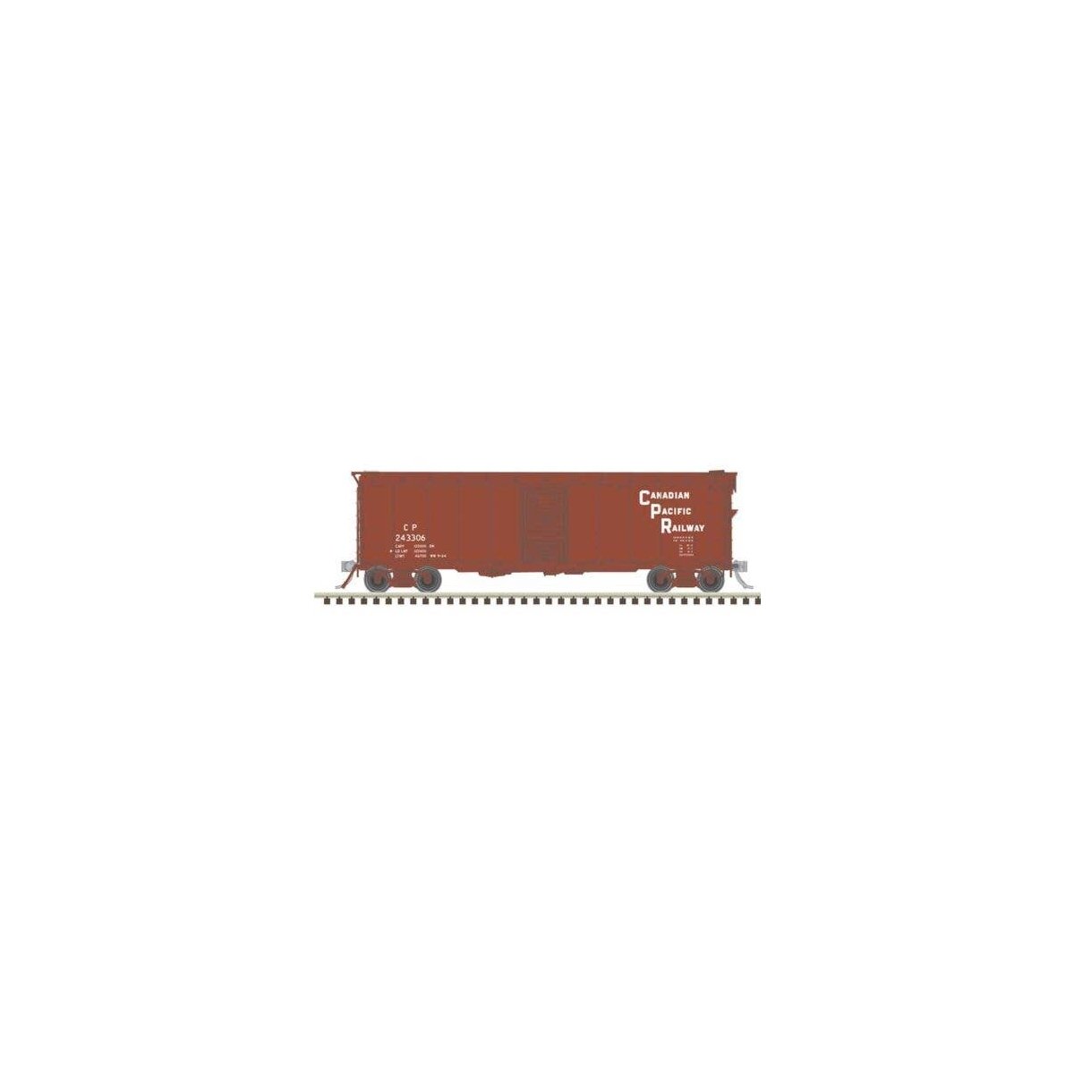 40′ Minibox Boxcar - Ready to Run - Master(R) -- Canadian Pacific 242857 (Boxcar Red, HO, Atlas Model Railroad Co. 20007898
