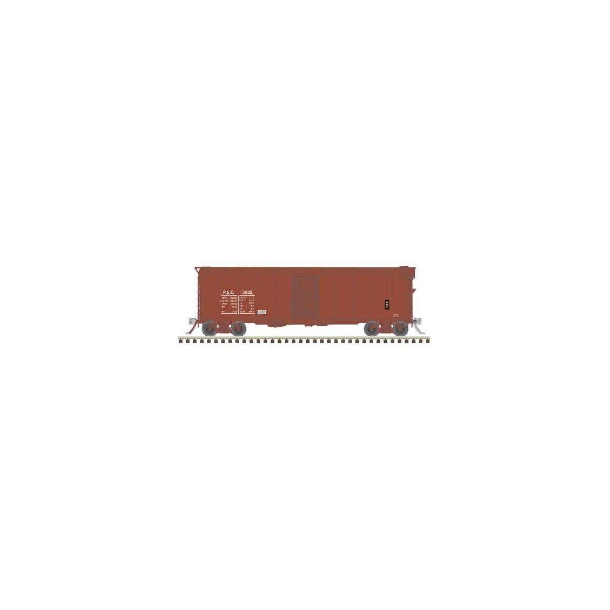 40′ Minibox Boxcar - Ready to Run - Master(R) -- Pacific Great Eastern 3025 (Boxcar , HO, Atlas Model Railroad Co. 20007906