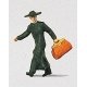 Individual Figure - Travelers -- Priest in a Hurry, HO, Preiser Kg 28015