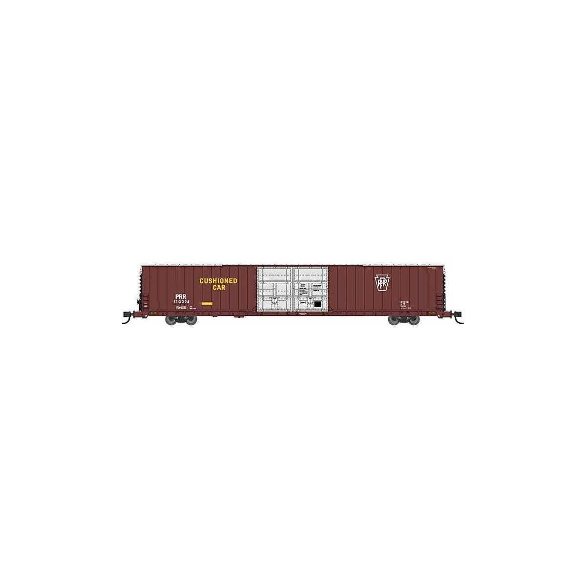 Pullman-Standard 86′ Auto Parts Double-Door Boxcar - Ready to Run -- Pennsylvania Railroad 110324 (, N, Bluford Shops 86810