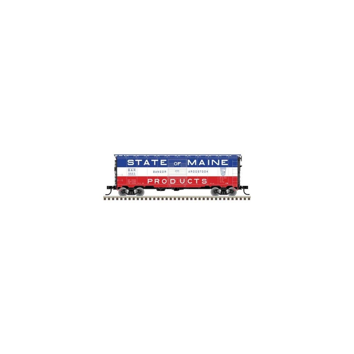 1932 ARA 40′ Steel Boxcar - Ready to Run - Master(R) -- Bangor & Aroostook 5091 (red,, N, Atlas Model Railroad Co. 50007084