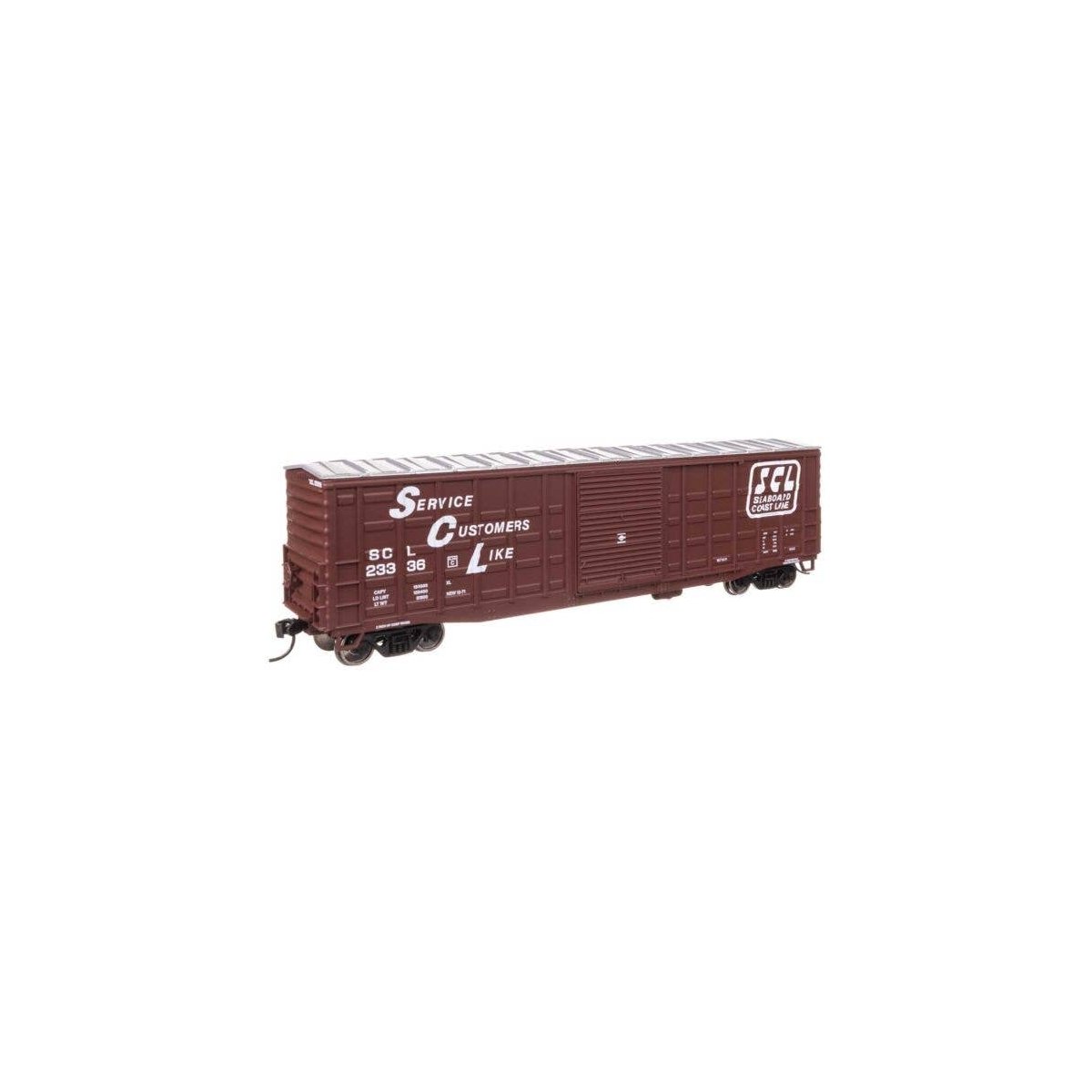 50′ Waffle Side Boxcar - Ready To Run -- Seaboard Coast Line 23336 (Youngstown Door), HO, WalthersMainline 46721
