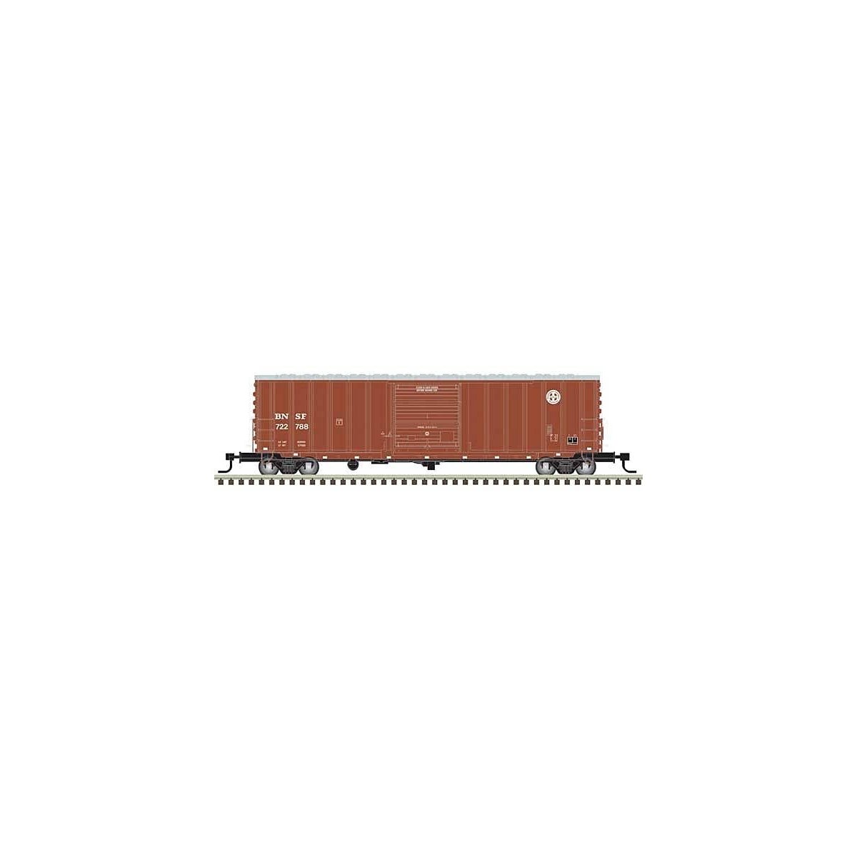 ACF 50′ Precision Design Rib-Side Boxcar - Ready to Run - Master(R) -- Burlington No, HO, Atlas Model Railroad Co. 20007063