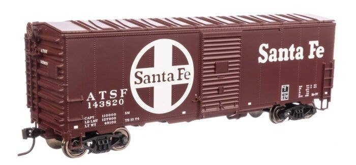 40′ Association of American Railroads Modernized 1948 Boxcar - Ready to Run -- Santa Fe 143820, HO, WalthersMainline 1203