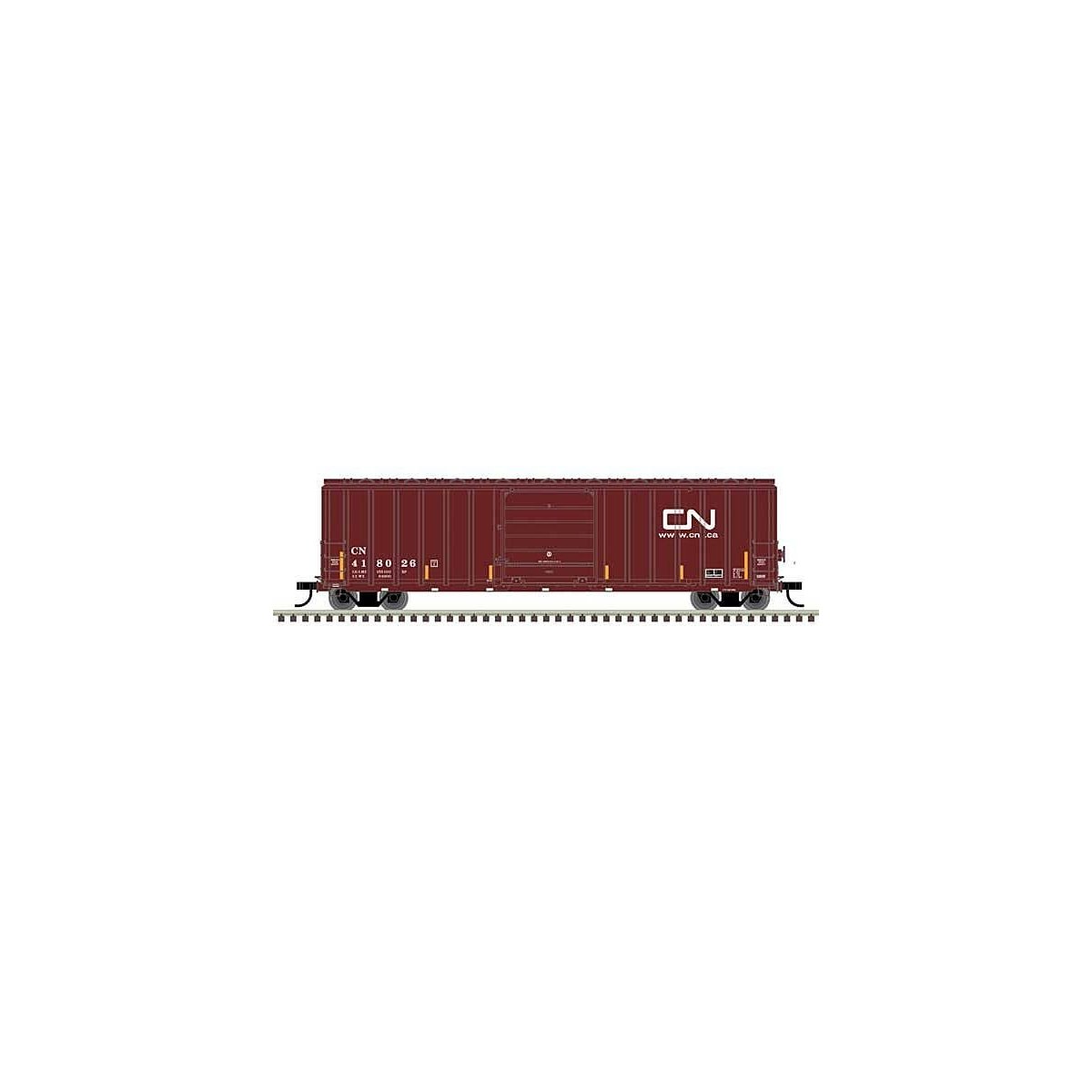 Berwick 50′ Boxcar - Ready to Run - Master(R) -- Canadian National 418211 (Boxcar Re, HO, Atlas Model Railroad Co. 20006989