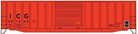50′ Exterior-Post Modern Boxcar - Kit -- Illinois Central Gulf 501362 (orange, black, reporting Mar, HO, Accurail Inc 81882