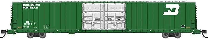 Pullman-Standard 86′ Auto Parts Double-Door Boxcar - Ready to Run -- Burlington Northern 395090 (Ca, N, Bluford Shops 86720