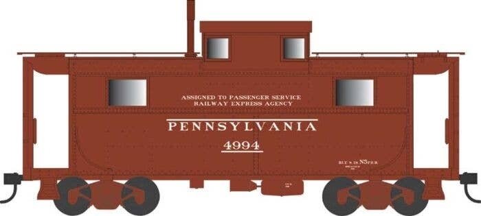 PRR Class N5 Steel Cabin Car (Caboose) - Ready to Run -- Pennsylvania Railroad 4994 (Ea, HO, Bowser Manufacturing Co. 43363
