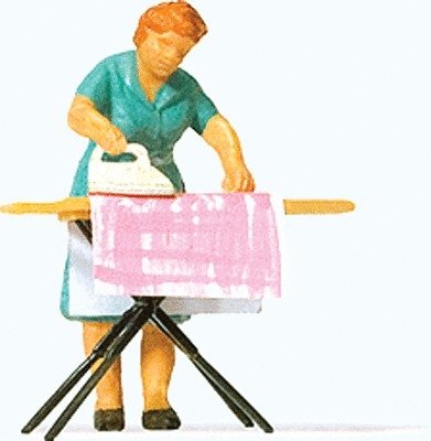 Woman Ironing, HO, Preiser Kg 28154