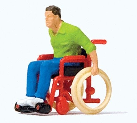 Man in Wheelchair, HO, Preiser Kg 28164
