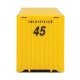 45′ CIMC Container - Assembled -- Antillean Line (yellow, black, blue, red), HO, Walthers SceneMaster 8551