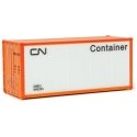 20′ Smooth-Side Container - Ready to Run -- Canadian National (white, black Noodle Logo), HO, Walthers SceneMaster 8653