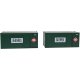 20′ Smooth-Side Container with Right Side Door 2-Pack - Ready to Run -- Railway Express Agen, HO, Walthers SceneMaster 8680