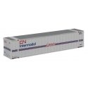 48′ Ribbed Side Container - Assembled -- Canadian National (Laser Scheme white, blue, red), N, Walthers SceneMaster 8841