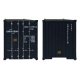 40′ Hi Cube Corrugated Side Container - Assembled -- CMA-CGM (New Logo), HO, Walthers SceneMaster 8257