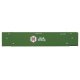 53′ Singamas Corrugated Side Container - Ready to Run -- Hub Group (green, white, red), HO, Walthers SceneMaster 8505