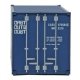 20′ Corrugated Container with Flat Panel - Assembled -- CAST (blue, white), HO, Walthers SceneMaster 8009