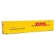 45′ CIMC Container - Assembled -- DHL (yellow, red), HO, Walthers SceneMaster 8560