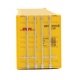 45′ CIMC Container - Assembled -- DHL (yellow, red), HO, Walthers SceneMaster 8560