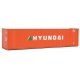 40′ Hi Cube Corrugated Container w/Flat Roof - Assembled -- Hyundai, HO, Walthers SceneMaster 8207